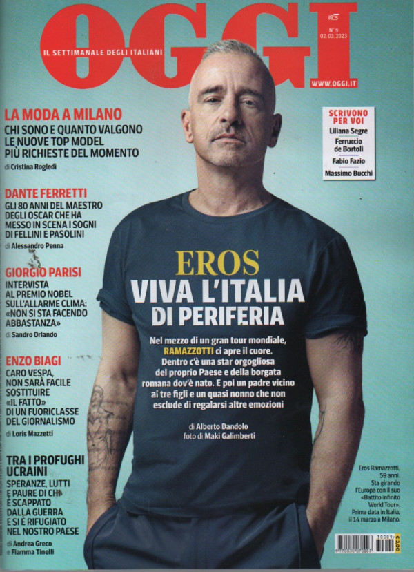 Oggi n. 9 2/3/2023 settimanale Italiano EDICOLA SHOP