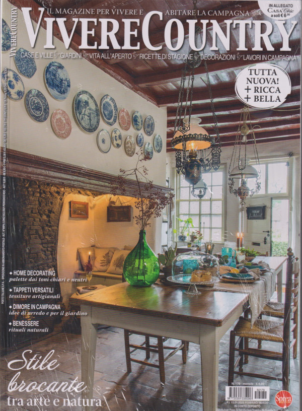 Vivere Country con Casa Chic Uscita n. 179 11 Gennaio 2025 Mensile