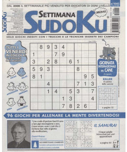 Settimana Sudoku - Uscita n.1045 - 20 Agosto 2025 - Settimanale