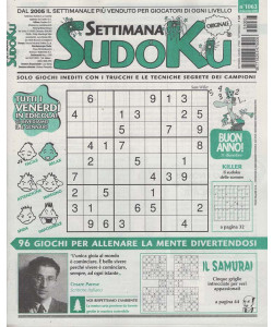 Settimana Sudoku - Uscita n.1063 - 24 Dicembre 2025 - Settimanale