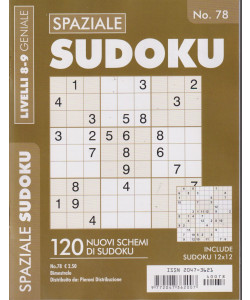 Spaziale Sudoku - n.78 - livelli 8-9 geniale - bimestrale