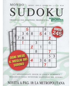Mondo Sudoku - Uscita n.245 - 15 Gennaio 2026 - Mensile