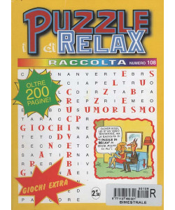 Raccolta I Puzzle di Relax - Uscita n.108 - 9 Agosto 2025 - Bimestrale