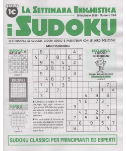 La Settimana Enigmistica - I Sudoku - Uscita n.396 - 19 Febbraio 2026 - Settimanale