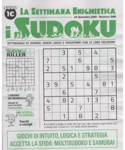 La Settimana Enigmistica - I Sudoku - Uscita n.388 - 24 Dicembre 2025 - Settimanale