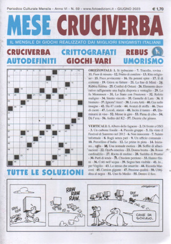 Mese Cruciverba - n. 59   mensile -giugno    2023