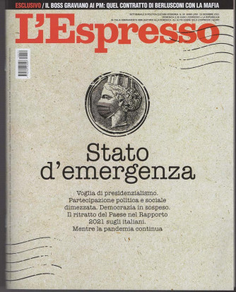L'Espresso - n. 52 - settimanale - 19 Dicembre 2021