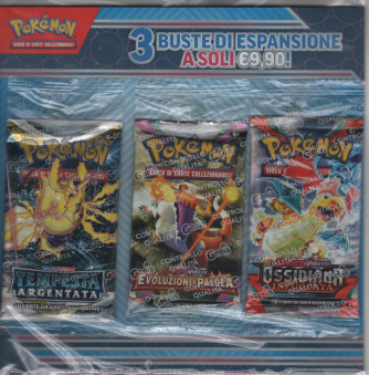 Offerta 3 Buste di espansione card Pokémon Assortite