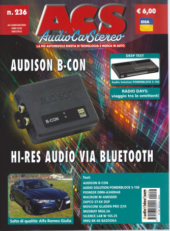 Acs - Audio Car Stereo - n. 236 - bimestrale - febbraio 2022