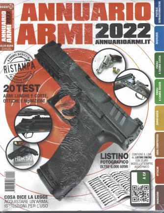 Annuario Armi 2022  - n. 18 - annuale - 22 luglio 2022