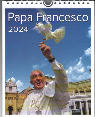 Calendario 2024 da parete e da tavolo - Papa Francesco  - cm 16,5x21 c/spirale