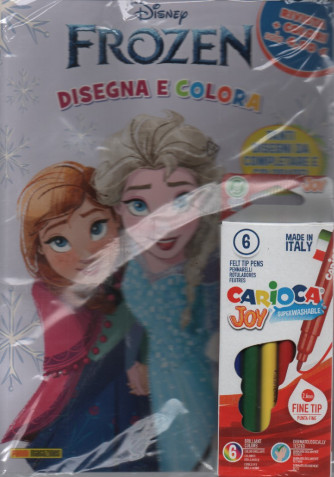 Frozen  - Disegna e colora - + 6 pennarelli Carioca - n. 98 - bimestrale - 13 aprile 2023
