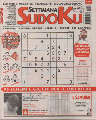 Settimana Sudoku - n.956-8 dicembre       2023 - settimanale