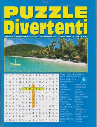 Puzzle Divertenti - n. 224- bimestrale - agosto - settembre  2021