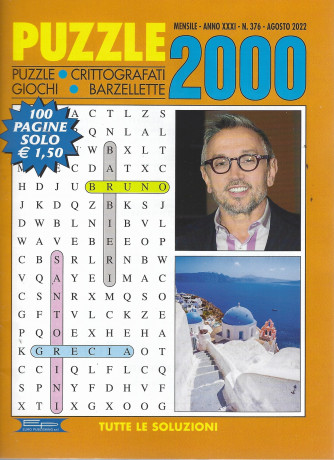 Puzzle 2000 - n. 376 - mensile  -agosto   2022 - 100 pagine