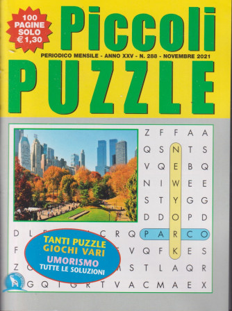 Piccoli Puzzle -  mensile -  n.288 -novembre 2021 - 100 pagine