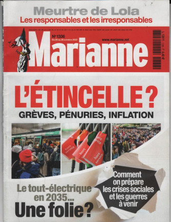 Marianne - n. 1336 - du 20 au 26 octobre  2022 - in lingua francese