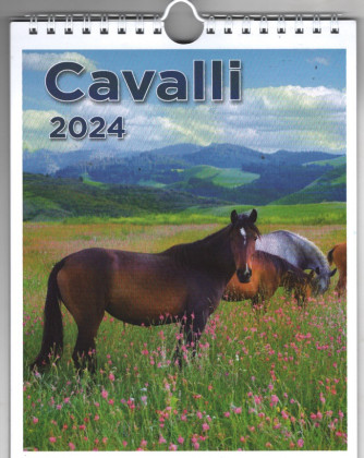 Calendario a parete e da tavolo CAVALLI 2024 - cm. 17 x 21 con spirale