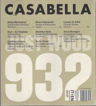 Casabella - mensile  n. 932 - Aprile 2022 - italian - english