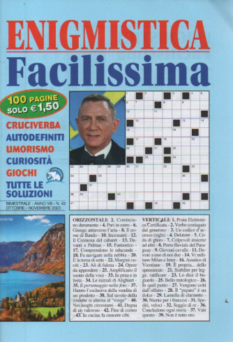 Enigmistica facilissima - n. 43 - bimestrale -ottobre - novembre   2023 - 100 pagine