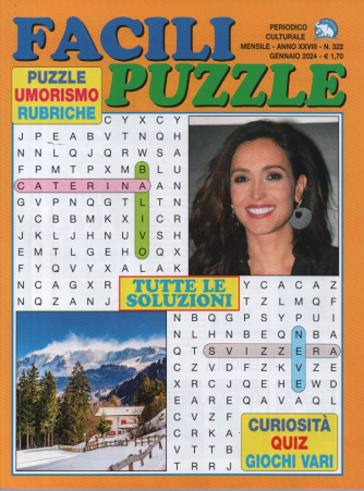 Facili puzzle - n. 322 - mensile  - gennaio 2024