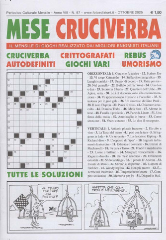 Mese Cruciverba - Uscita n.87 - 25 Settembre 2025 - Mensile