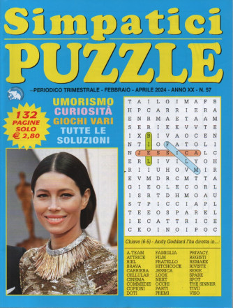 Simpatici puzzle - n. 57 - trimestrale - febbraio - aprile  2024 - 132 pagine