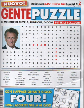 Gente puzzle - n. 2  -febbraio  2023 - mensile - 100 pagine