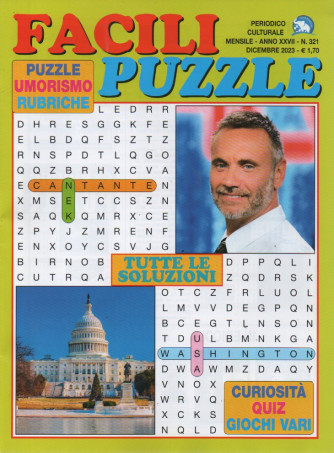 Facili puzzle - n. 321 - mensile  - dicembre     2023