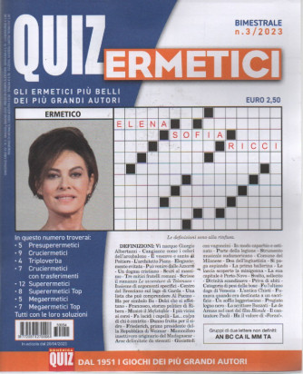 Quiz Ermetici - n. 3 maggio - giugno 2023 -  trimestrale