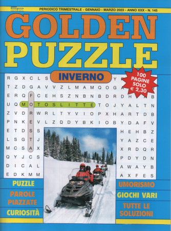 Golden Puzzle  inverno- n. 145- trimestrale -gennaio - marzo 2023- 100 pagine