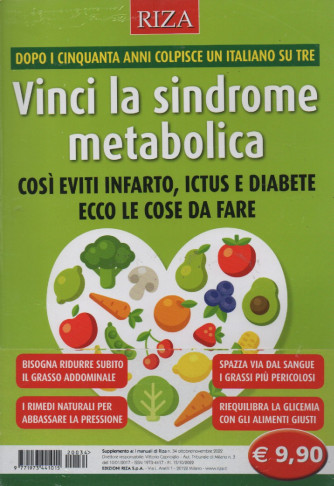 I manuali di Riza - n. 34-  Vinci la sindrome metabolica-  ottobre - novembre  2022