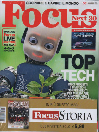 Focus  + Focus Storia - n. 361- novembre  2022 - 2 riviste
