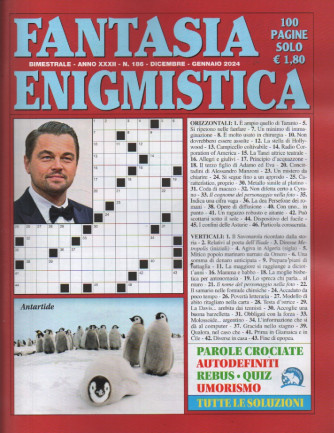 Fantasia enigmistica - n. 186 - bimestrale -dicembre - gennaio 2024 - 100 pagine