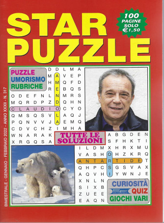 Star Puzzle - n. 317 - bimestrale -gennaio - febbraio   2022 - 100 pagine