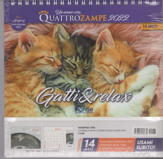Calendario 2022 da tavolo "Gatti & Relax"- cm. 19 x 14 x 10 con spirale