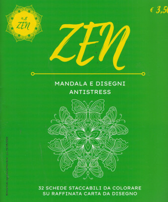 Zen Mandala e Disegni Antistress -n. 8 -  bimestrale  - agosto - settembre 2022