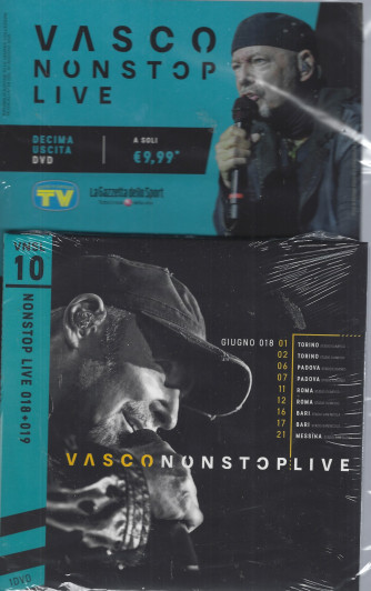 Vasco nonstoplive - decima uscita -Vasco nonstop live 018+ 019 -    dvd    26/7/2022 - settimanale