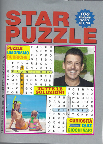 Star Puzzle - n. 321 - bimestrale -settembre - ottobre 2022 - 100 pagine