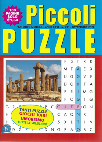 Piccoli Puzzle -  mensile -  n.298 - settembre    2022 - 100 pagine