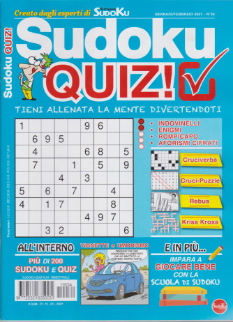 Sudoku Quiz - n. 34 - bimestrale - gennaio - febbraio 2021
