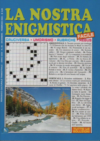 La Nostra Enigmistica facile - n. 95 - trimestrale - dicembre - febbraio   2023