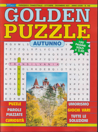 Golden Puzzle  autunno - n. 140 - trimestrale - ottobre - dicembre 2021- 100 pagine
