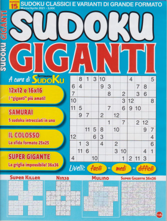 Sudoku Giganti - n. 15 - marzo - aprile 2021 - bimestrale