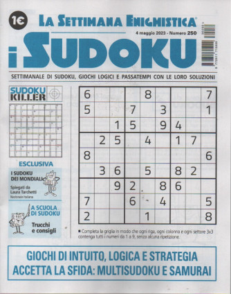 La settimana enigmistica - i sudoku - n.250 -4 maggio  2023 - settimanale