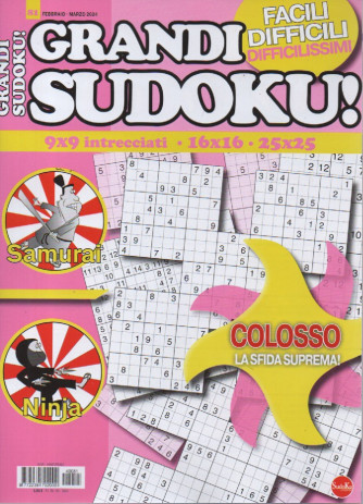 Grandi sudoku - n. 81 -febbraio - marzo  2024 - bimestrale