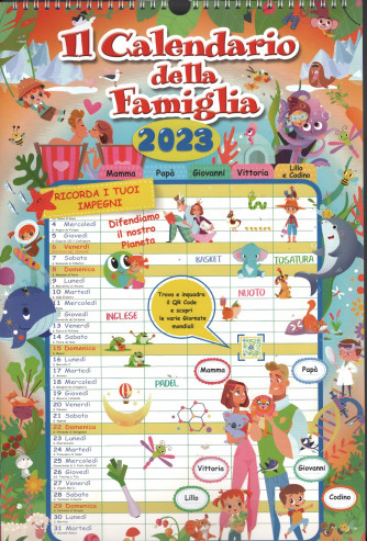 Il calendario della famiglia 2023 - cm. 29 x 45 con spirale