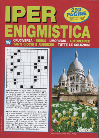 Iper Enigmistica - Uscita n.40 - 6 Giugno  2025 - Trimestrale