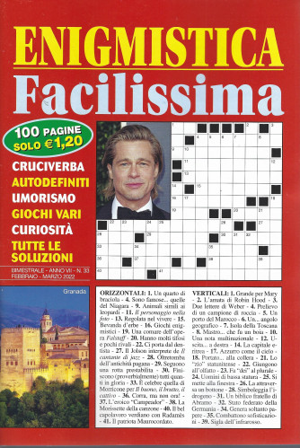 Enigmistica Facilissima - n. 33 - bimestrale -febbraio - marzo 2022 - 100 pagine