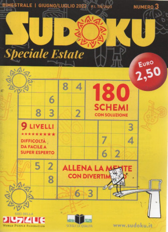 Sudoku speciale estate - n. 3 - giugno - luglio 2023 - bimestrale